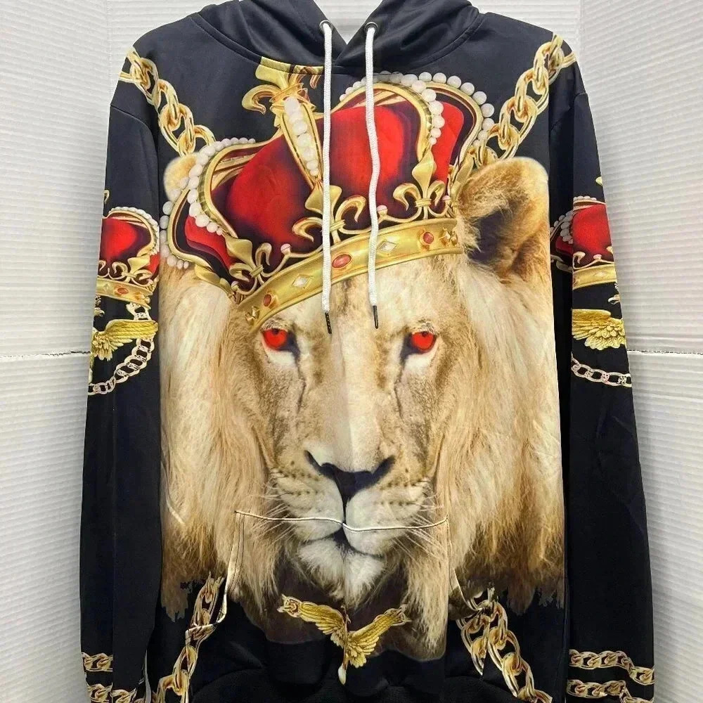 MR BAO LONG MISS GO GRAPHIC HOODED PULLOVER SHIRT SIZE XXXL
